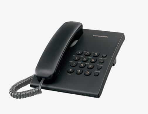 Panasonic Telefono Alambrico Basico 13 Memorias Negro(Kx-Ts550meb)