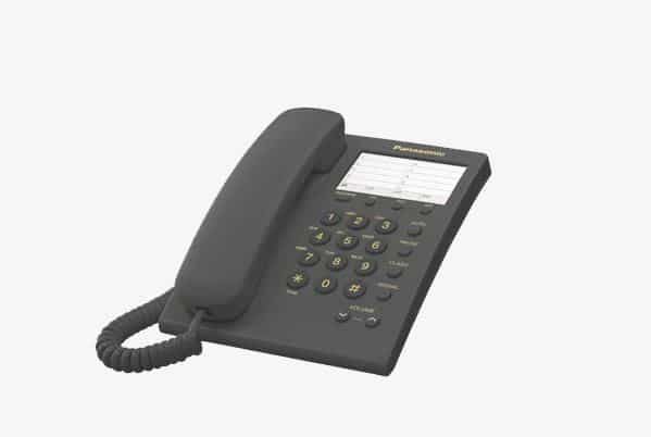 Panasonic Telefono Alambrico Basico Sin Memorias Negro(Kx-Ts500meb)