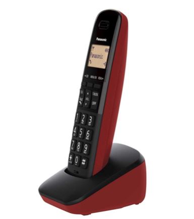 Panasonic Telefono Inalambrico Pantalla Lcd 1.4 Moderno Rojo (Kx-Tgb310mer)