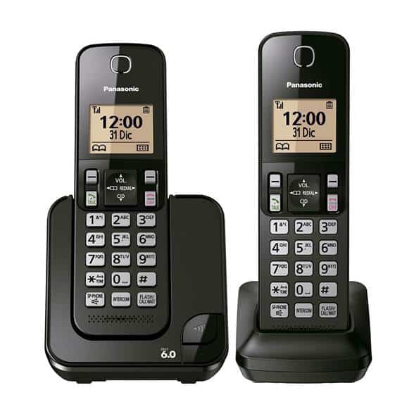 Panasonic Telefono Inalambrico Pantalla Lcd 1.6 + 1 Auri Negro(Kx-Tgc352meb)