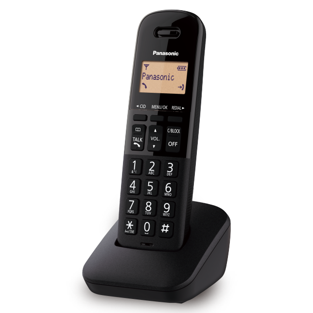 Panasonic Telefono Inalambrico Patalla Lcd 1.4 Moderno Negro (Kx-Tgb310meb)