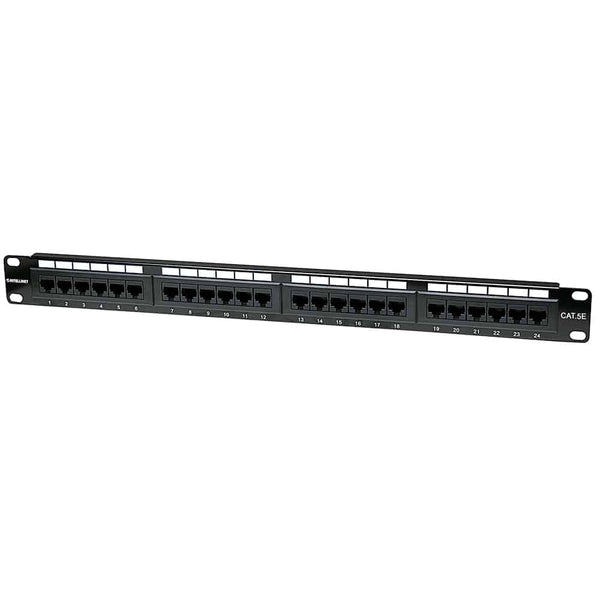 Panel De Parcheo 24 Puertos Cat5e Utp 1u Para Rack19 Intellinet 513555