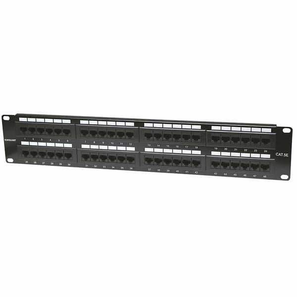 Panel De Parcheo 48 Puertos Cat5e Utp 2u Para Rack 19 Intellinet 513579