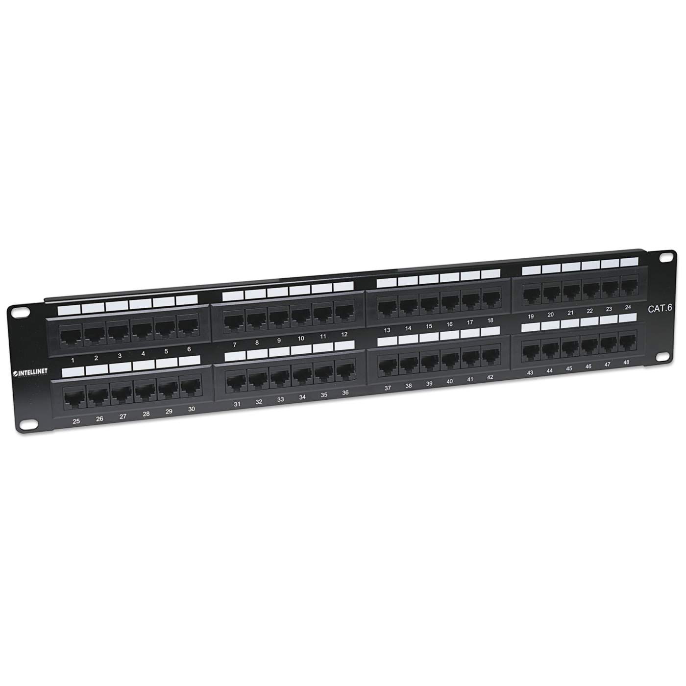 Panel De Parcheo 48 Puertos Cat6 Utp 2u Para Rack 19 Intellinet 560283