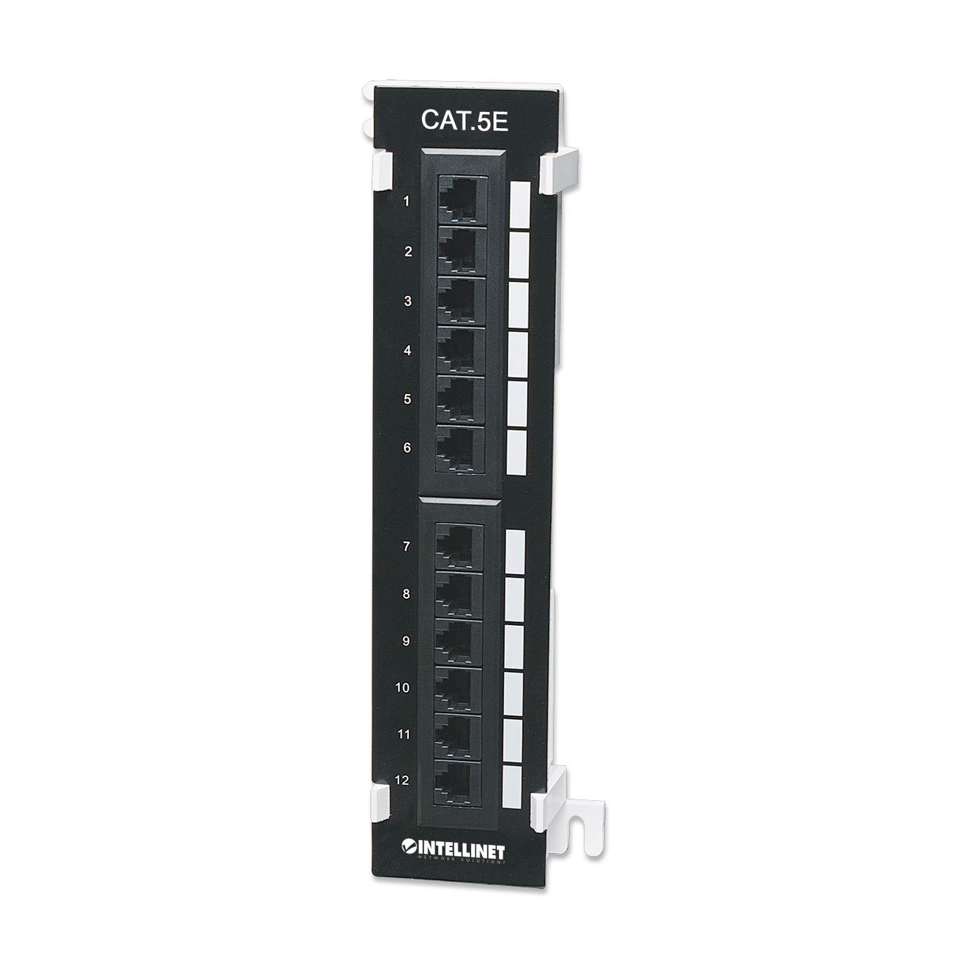Panel De Parcheo Intellinet Rj45 Cat 5e 12 Puertos Para Pared 162470