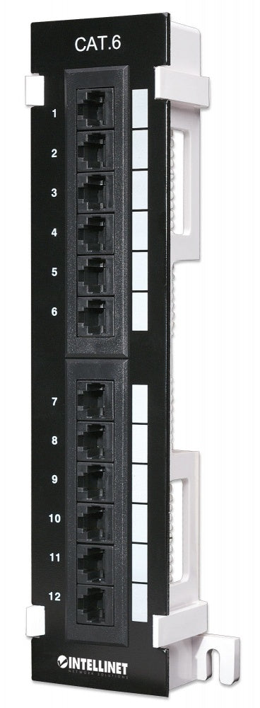 Panel Parcheo 12 Puertos Intellinet Cat6 Utp 1u Para Pared 560269