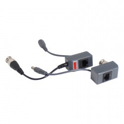 Par de transceptores ghia video balun transmite energia y video ahd, cvbs, cvi, tvi, con extensión, distancia de hasta 350 metrosts a 720p, resolucion hasta 5mp.