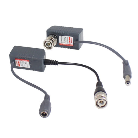 Par de transceptores ghia video balun transmite energia y video ahd, cvbs, cvi, tvi, con extensión, distancia de hasta 350 metrosts a 720p, resolucion hasta 5mp.