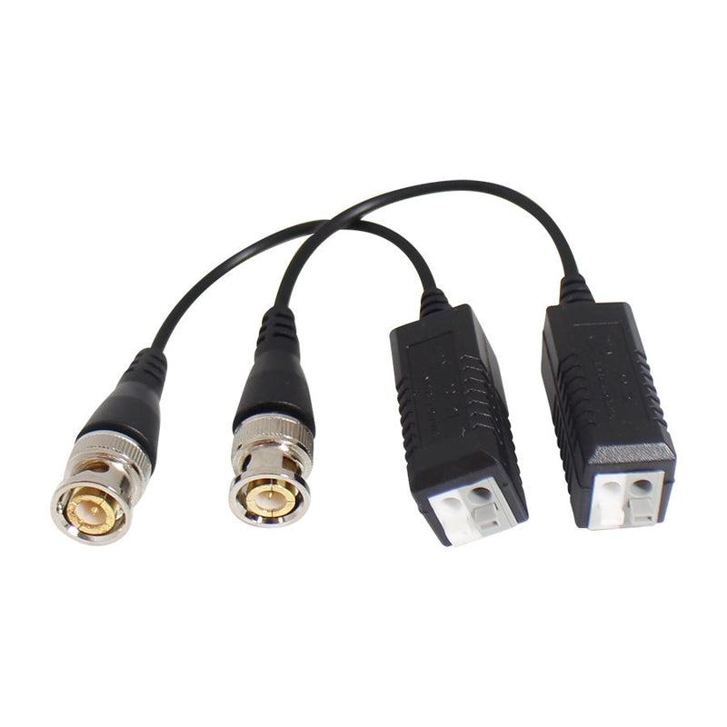 Par de transceptores pasivos ghia video balun ahd, cvbs, cvi, tvi, con extension, distancia de hasta 350 mts a 720p, resolucion hasta 5mp.