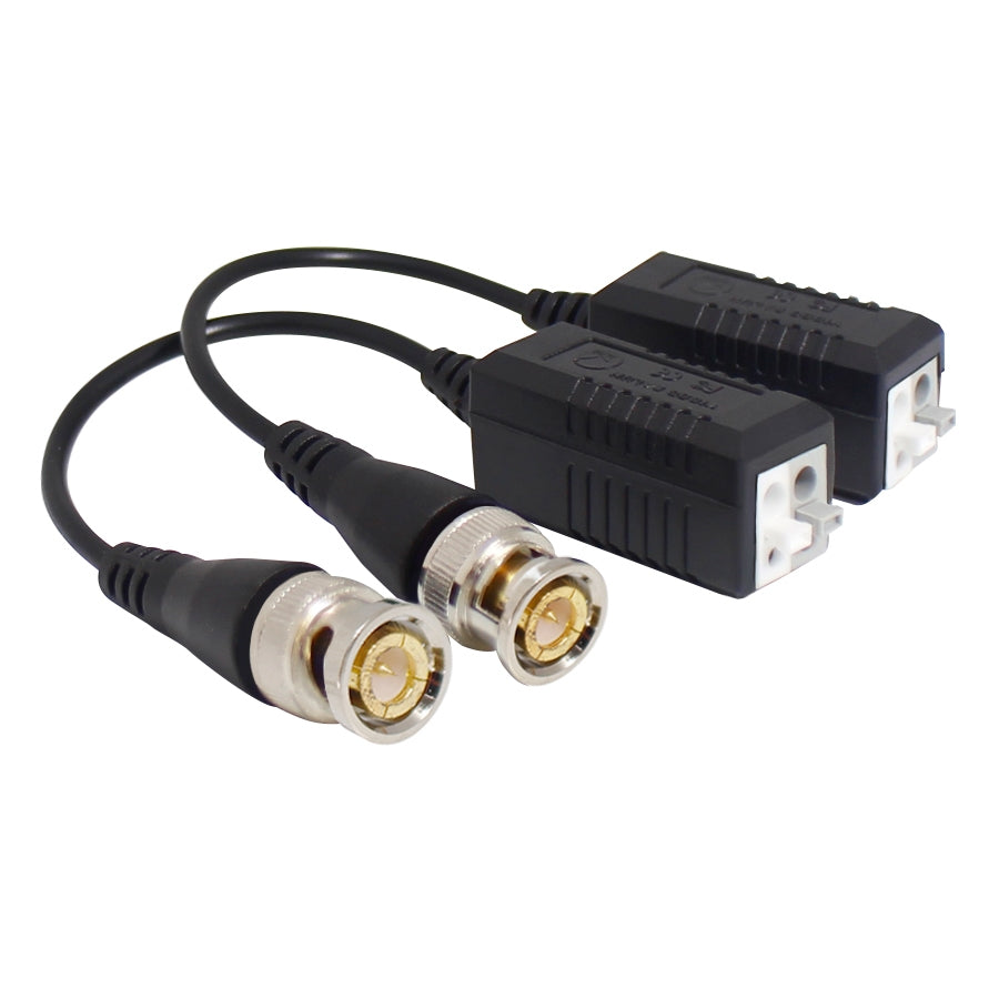 Par de transceptores pasivos ghia video balun ahd, cvbs, cvi, tvi, con extension, distancia de hasta 350 mts a 720p, resolucion hasta 5mp.