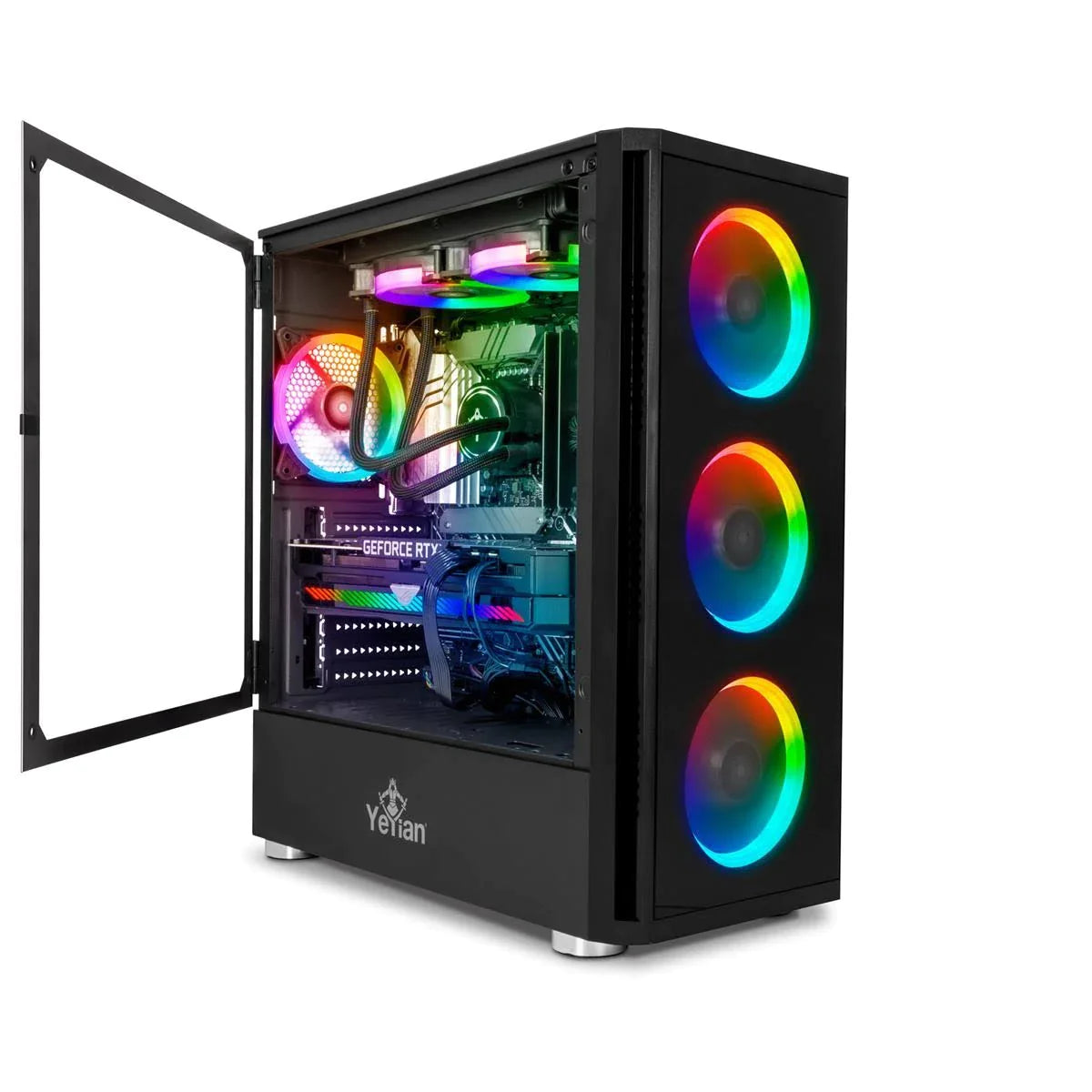 Pc Gamer Yeyian Ypb-Yar-X24 Yari X24- Core I7-12700kf, 32 Gb Ddr5, 1 Tb Ssd + 2 Tb Hdd, Rtx 3070ti, Enfriamiento Liquido, Wifi, W11 H