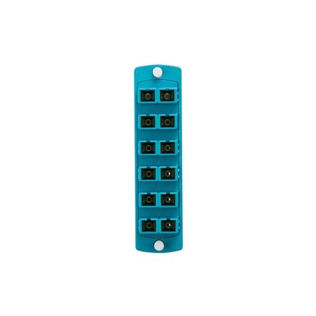 Placa Acopladora 50 (Om3&4) Mm Duplexs C12 Fibras Leviton, 5f100-2qc