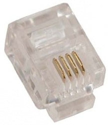 Plug Rj11  Brobotix 4 Hilos Bolsa Con 100 Piezas