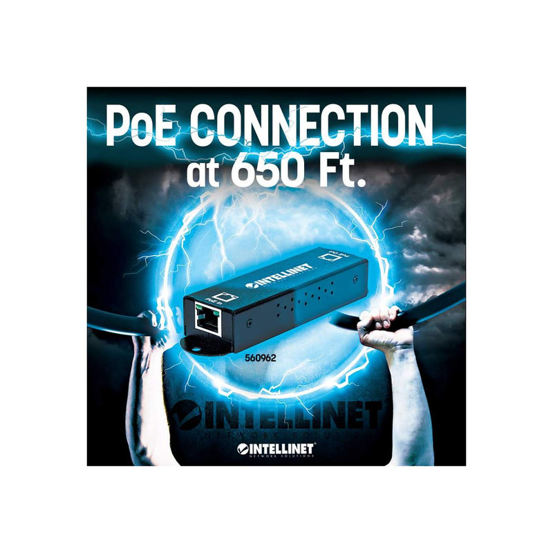 Poe+ De Alta Potencia Gigabit  Extensor y Repetidor Intellinet 30w Max Gigabit 100m 560962