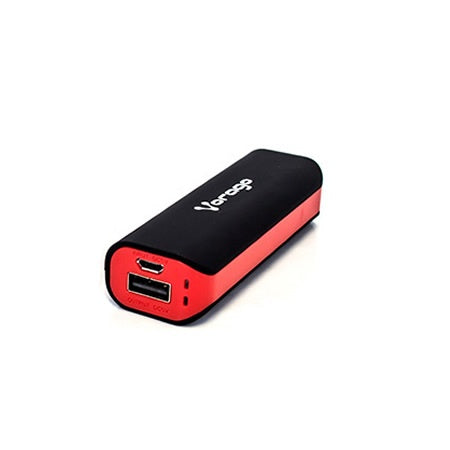 Power Bank Vorago 2200 Mah Negro Y Rojo Blister Con Cable Pb-150-Rd