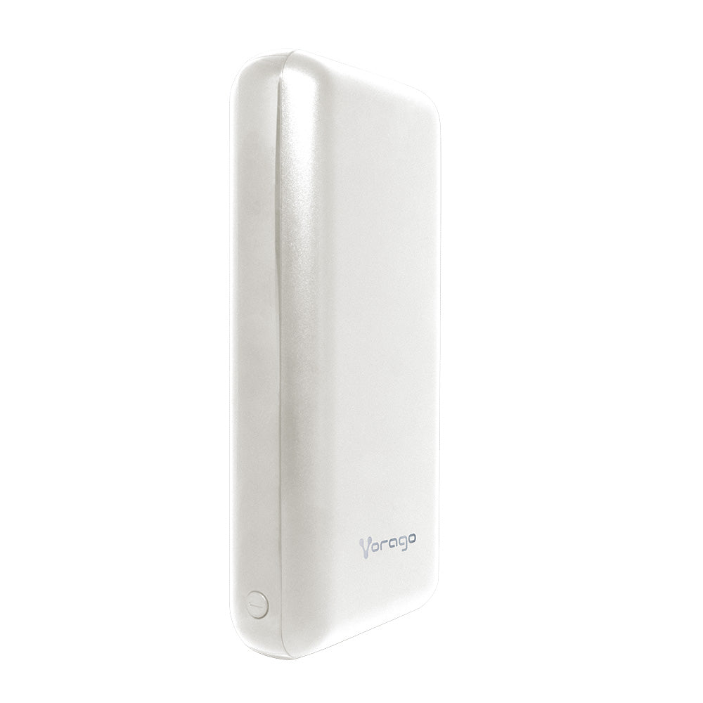 Power Bank Vorago Pb-550 20,000 Mah 2 Puertos 1a/2.1a Blanco