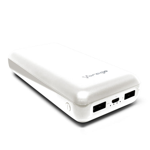 Power Bank Vorago Pb-550 20,000 Mah 2 Puertos 1a/2.1a Blanco