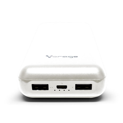 Power Bank Vorago Pb-550 20,000 Mah 2 Puertos 1a/2.1a Blanco