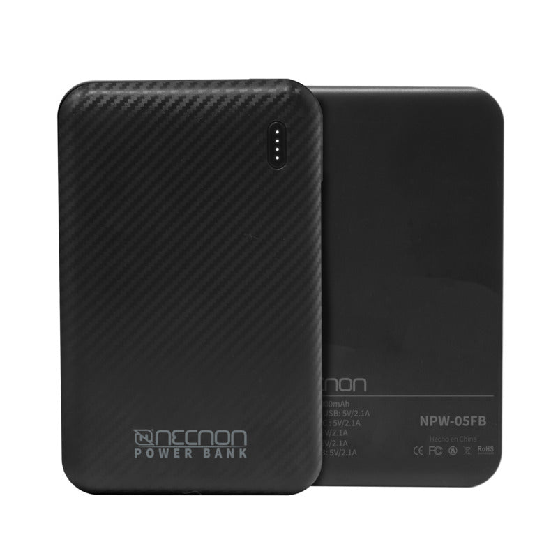 Powerbank Necnon Npw-05Fb 5000Mah Tipo c Negro Nbpb0501Fb