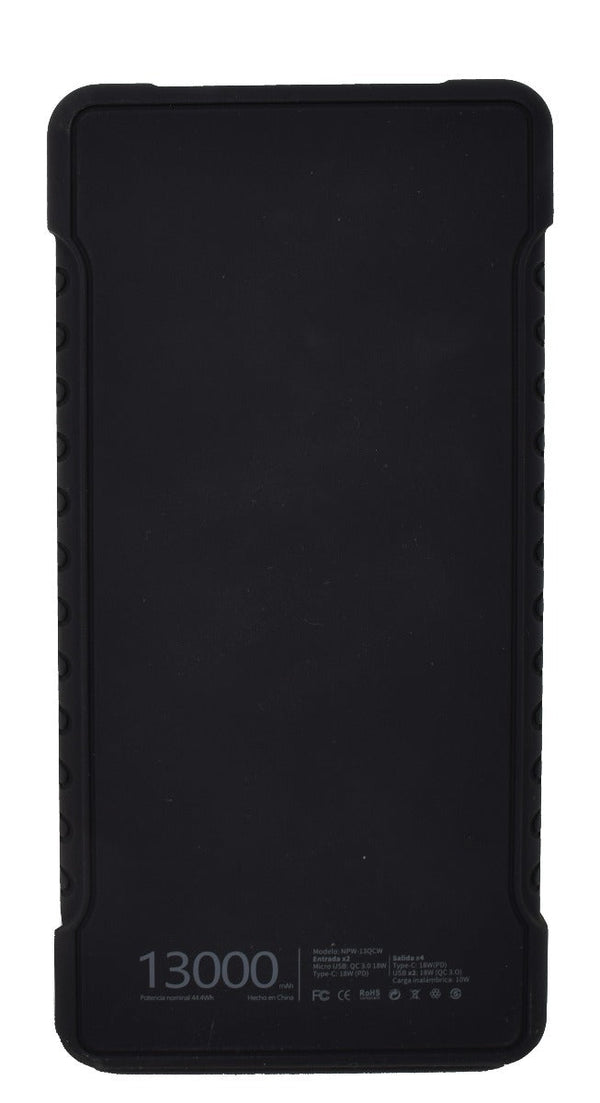 Powerbank Necnon Npw-13qcw 13000 Mah Micro Usb Negro (Nppb1301qw)