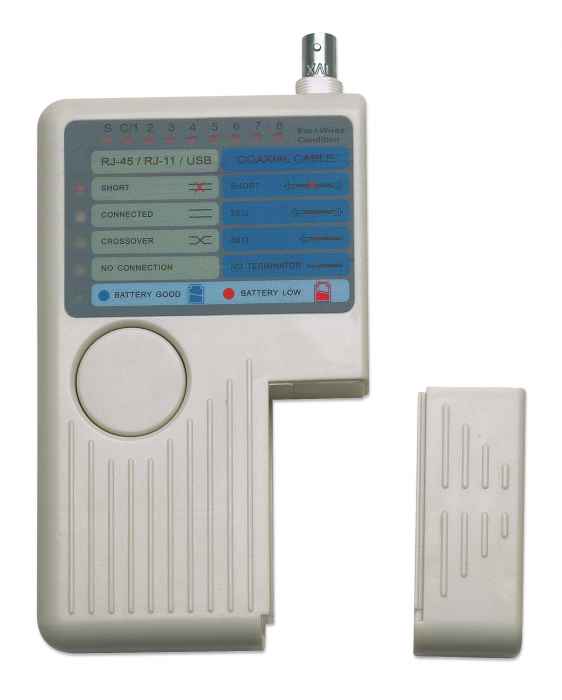 Probador De Cables 4 En 1 Rj-11/Rj-45/Usb/Bnc Max200m Intellinet351911