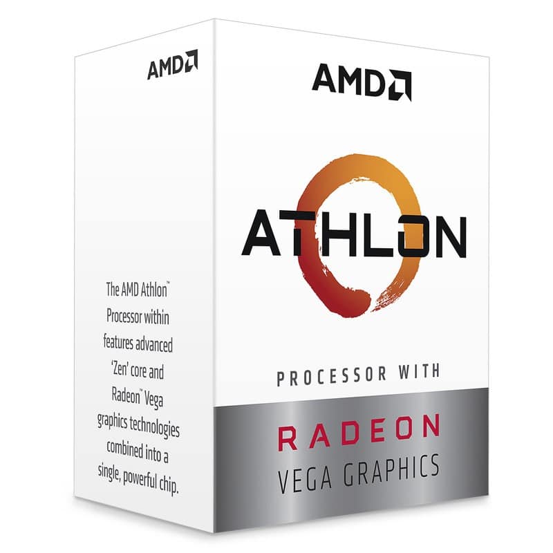 Procesador Amd Athlon 3000G 3.5 Ghz 4Mb 35W Am4 Vega Graphics (Yd3000C6Fhsbx)