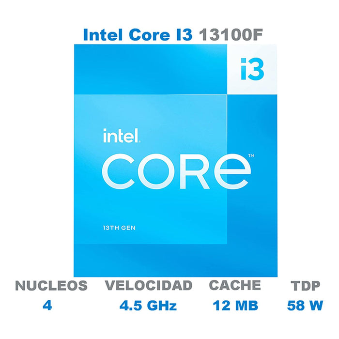 Procesador Intel Core I3 13100f Soc1700 13th Gen Bx8071513100f