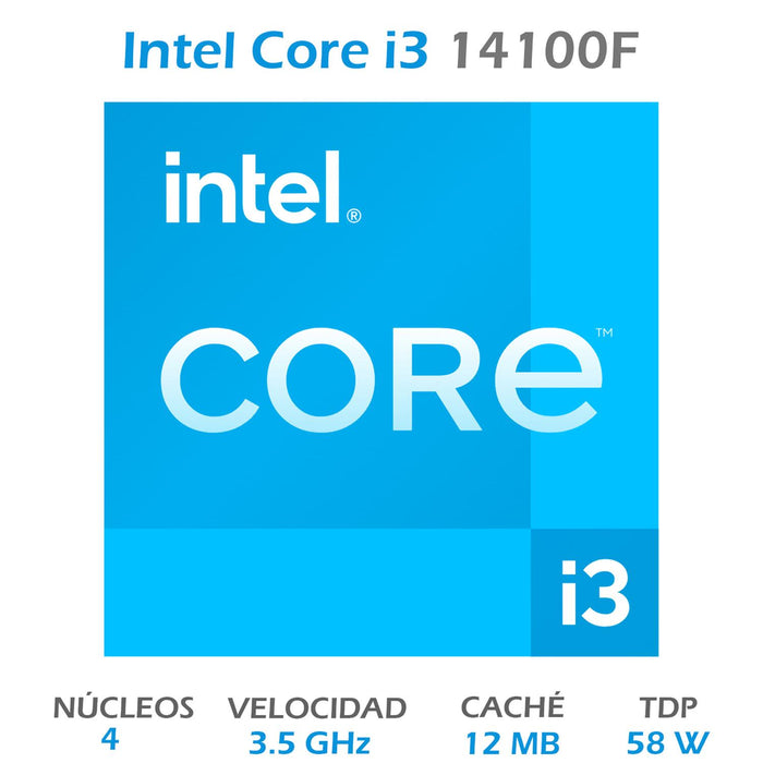 Procesador Intel Core I3 14100F Soc1700 14Th Gen Bx8071514100F