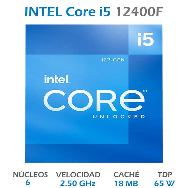 Procesador Intel Core I5 12400F Socket 1700 12Th 2.5Ghz Gen BX8071512400F