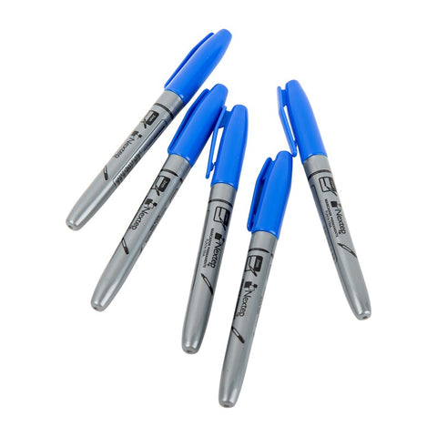 Marcador Permanente Nextep Punto Fino 2Mm Azul C/12 Pzas