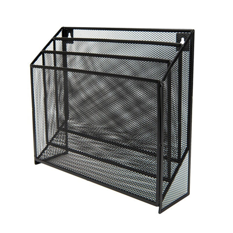 Organizador De Documentos Nextep Ne-176, Malla Metalica 3 Niveles, Tam Grande, Dimensiones ( 32.2 Cm X 29 Cm X 9.2 Cm) Color Negro