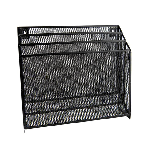 Organizador De Documentos Nextep Ne-176, Malla Metalica 3 Niveles, Tam Grande, Dimensiones ( 32.2 Cm X 29 Cm X 9.2 Cm) Color Negro