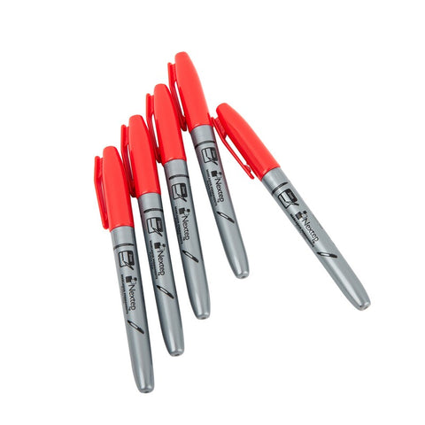 Marcador Permanente Nextep Punto Fino 2Mm Rojo C/12 Pzas