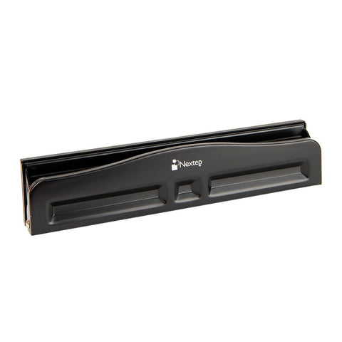 Perforadora Nextep Con 3 Orificios (Ajustable Hasta 10 Hojas De 75G) Antiderrapante Color Negro, Ne-122