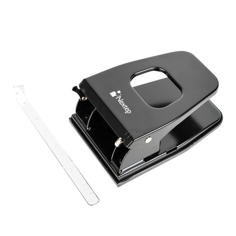 Perforadora Nextep Con 2 Orificios (7/8 Cm Capacidad 25 Hojas) Negro, Ne-120