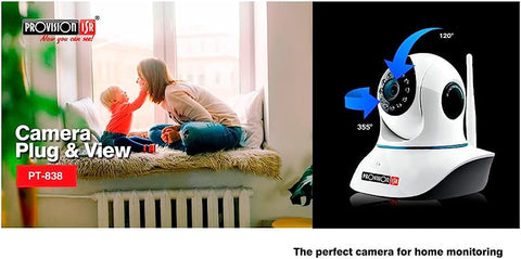 Provision Cam-Wifi 2mp Hd Plug And View Paneo Audio Ir-10m (Pt-838)