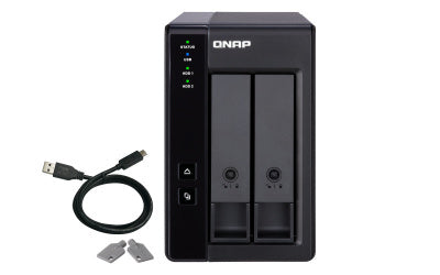 Qnap Gabinete De 2 Bahias 3,5"Sata Hdd Usb 3.1 Gen2 10 Gbps(Tr-002-Us)