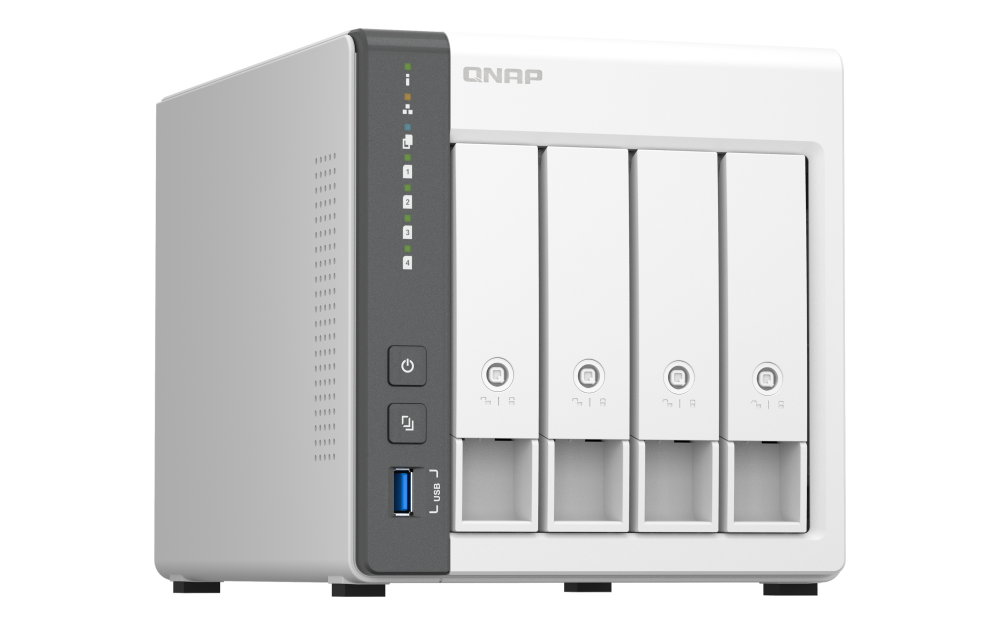 Qnap Nas 4 Bahias Para Respaldo,  Uso Compartido De Datos  (Ts-433-4G-Us)