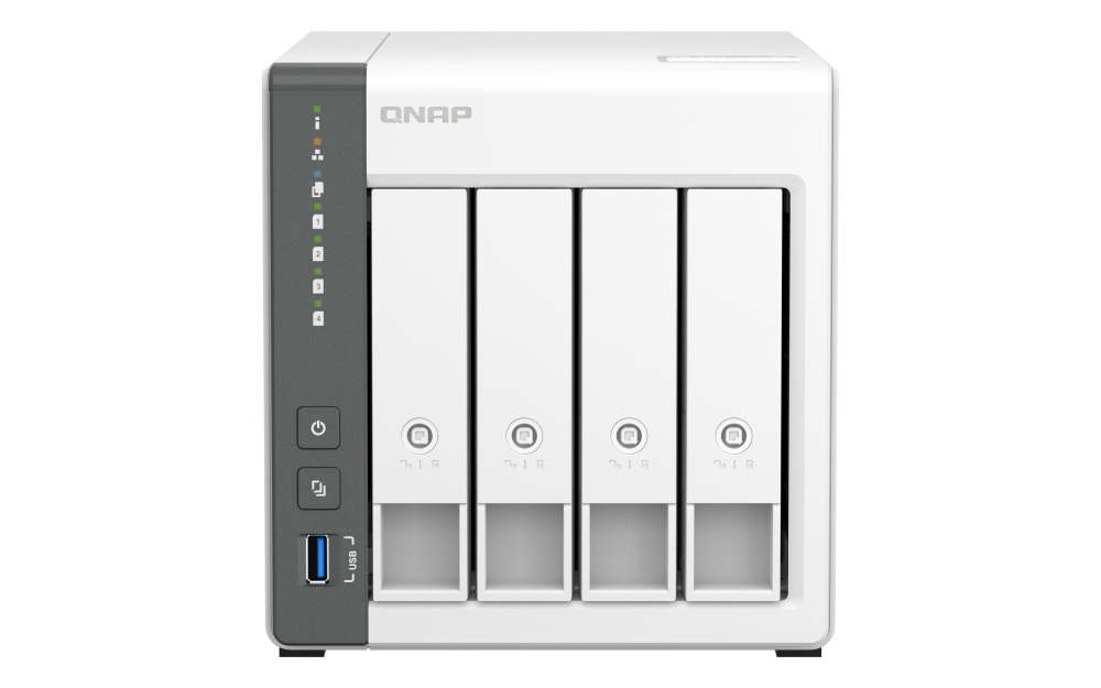Qnap Nas 4 Bahias Para Respaldo,  Uso Compartido De Datos  (Ts-433-4G-Us)