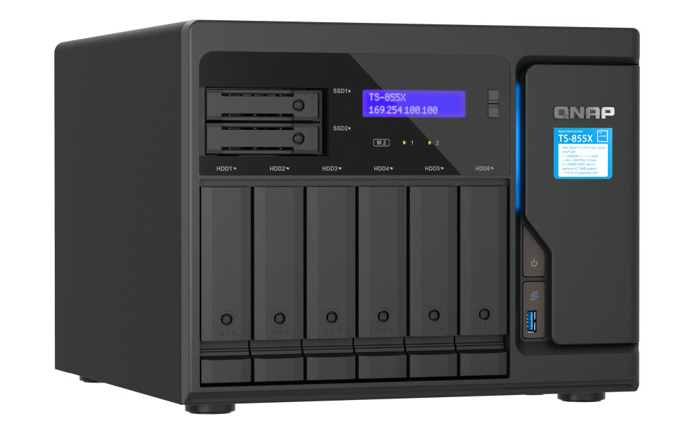 Qnap- Nas 8 Bahias Torre Intel Atom C5125 8 Gb Ram (Ts-855X-8G-Us)