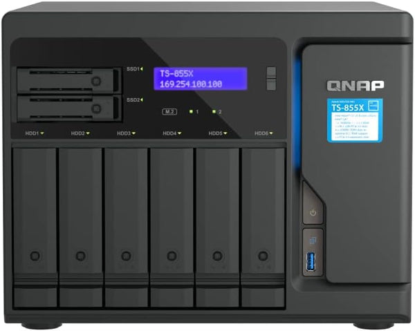 Qnap- Nas 8 Bahias Torre Intel Atom C5125 8 Gb Ram (Ts-855X-8G-Us)