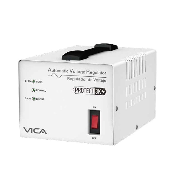 Regulador Vica Protect 3k 1800w Linea Blanca 4 Contactos - (PROTECT 3K)