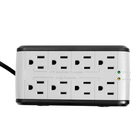 Regulador Vorago Avr-200 1400va 8 Contactos Negro Con Blanco