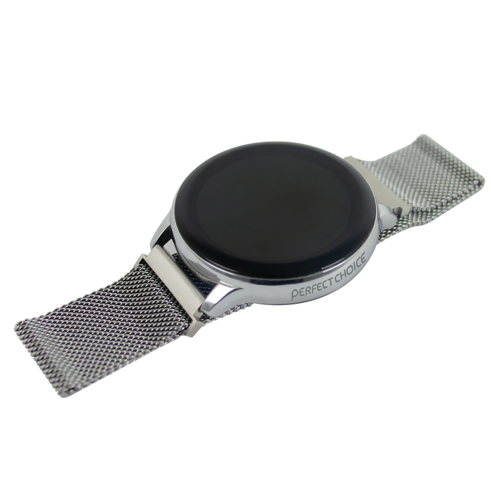Reloj Inteligente Silver Watch Redondo 2 Correas Metal + Silicon Perfect Choice