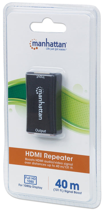 Repetidor De Señal Hdmi Manhattan Regenera Video 40 Metros 1080p 207447