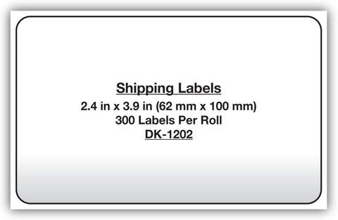 Rollo De Etiqueta Brother Dk1202 Pre-Cortada 2.4" X 3.9" (62mm X 100 M) Dk-1202