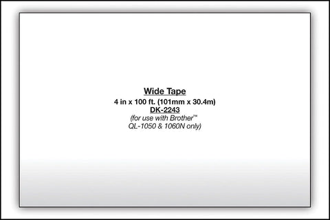 Rollo Etiqueta Brother Dk2243 Continua Negro sobre Blanco 101mm X 30.4m