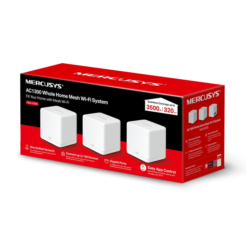 Router Ac1300 Wholehome Mesh Wifi System Halo H30g - 3pack