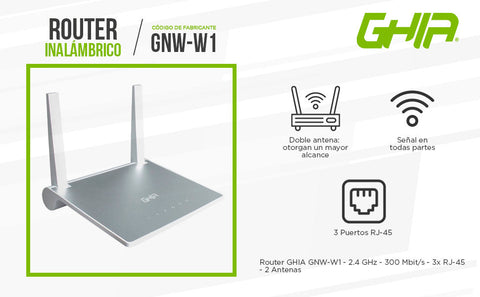 Router inalambrico ghia 300mbps 802. Multimodo access point repetidor wisp 11n/g/b 3 puertos lan 10/100 1 puerto wan 10/100 2 antenas fijas externas 5dbi