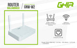 Router Inalambrico Ghia Compacto 300mbps 802.11n/G/B Multimodo Access Point Repetidor Wisp 3 Puertos Lan 10/100 1 Puerto Wan 10/100 2 Antenas Fijas Externas 5dbi